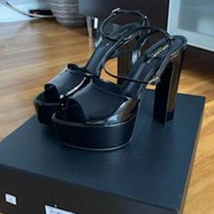 Saint Laurent Women's Jodie Platform High Heels Sandals Black